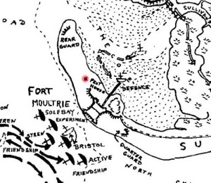 Map of Pest Houses Location on Sullivan Island