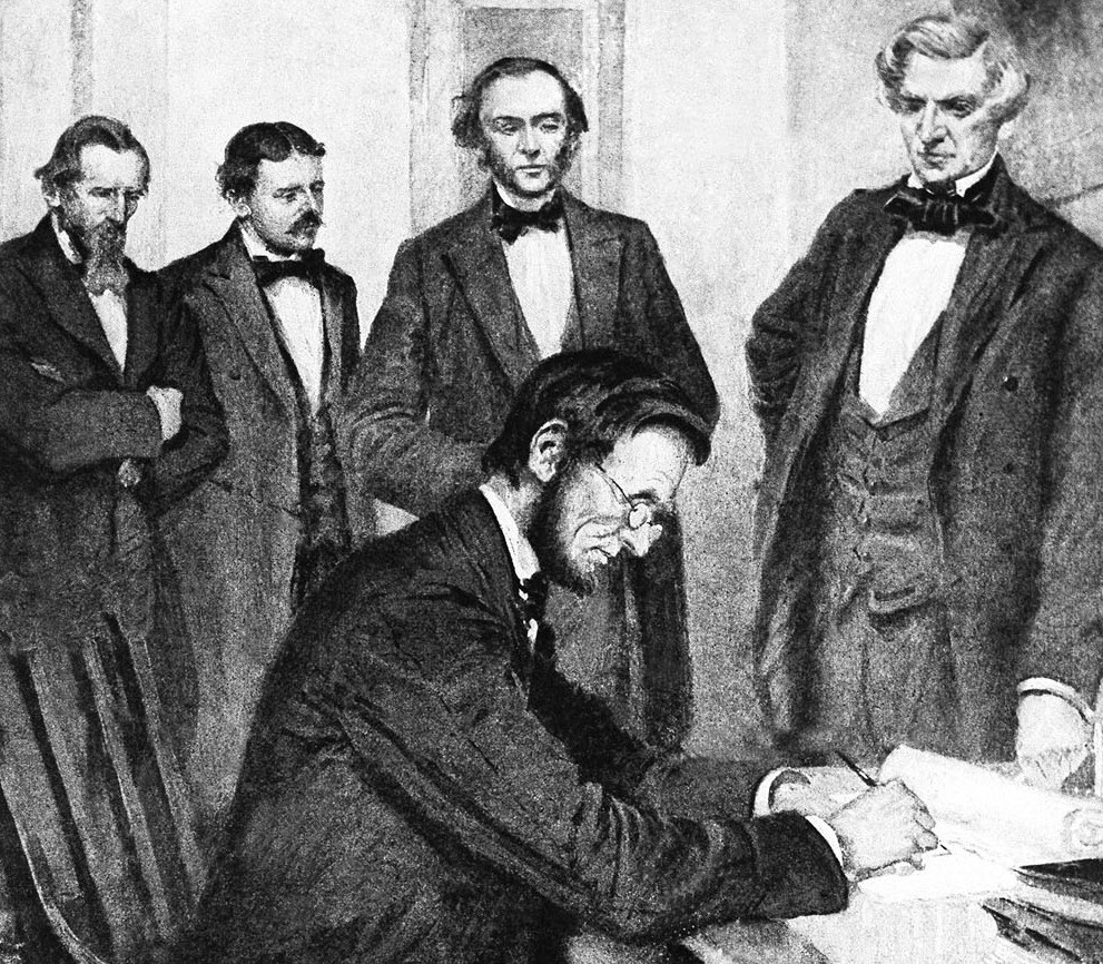 Image result for abraham lincoln signed the emancipation proclamation