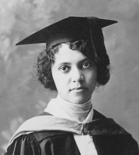 African American College Graduate in Gown